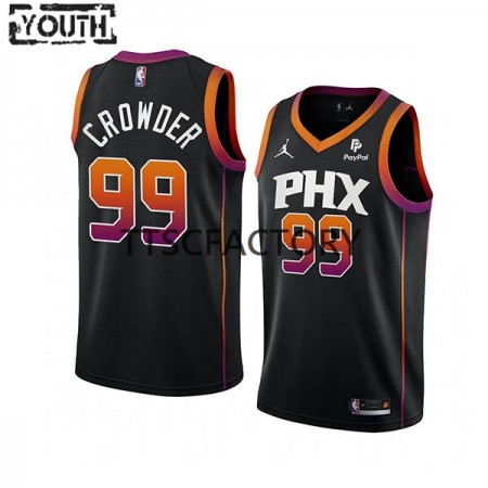 Maillot Basket Phoenix Suns Jae Crowder 99 Nike 2022-23 Statement Edition Noir Swingman - Enfant